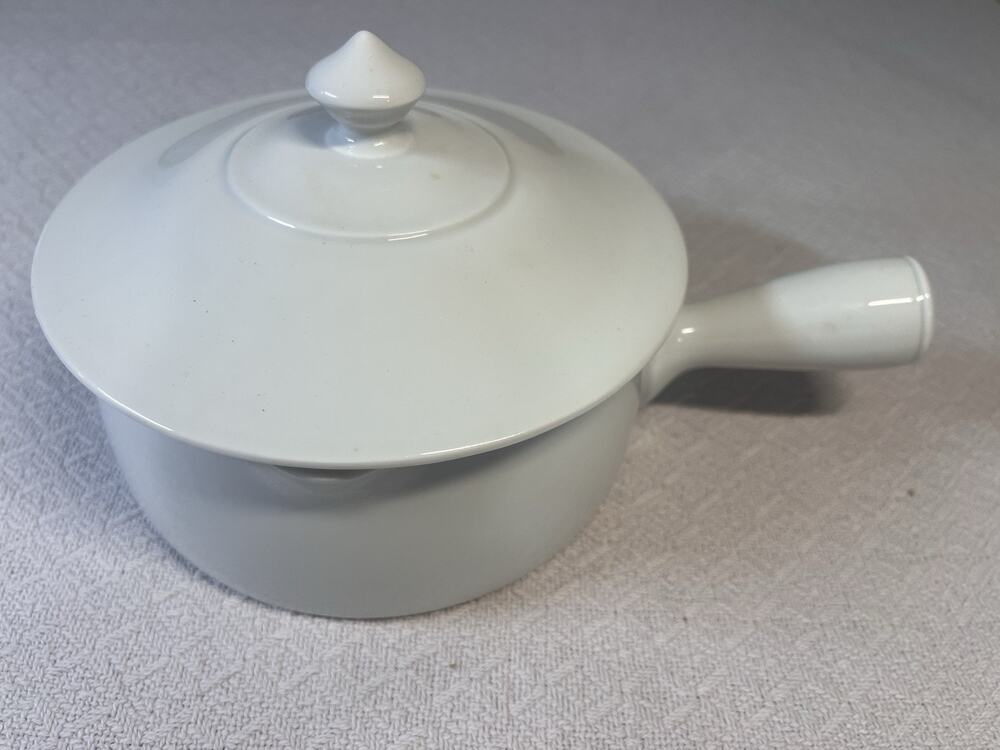 Pulivuyt Melted Cheese Fondue Pot White EUC
